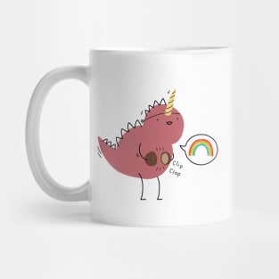 Dinosaur dressed up as a unicorn Mug